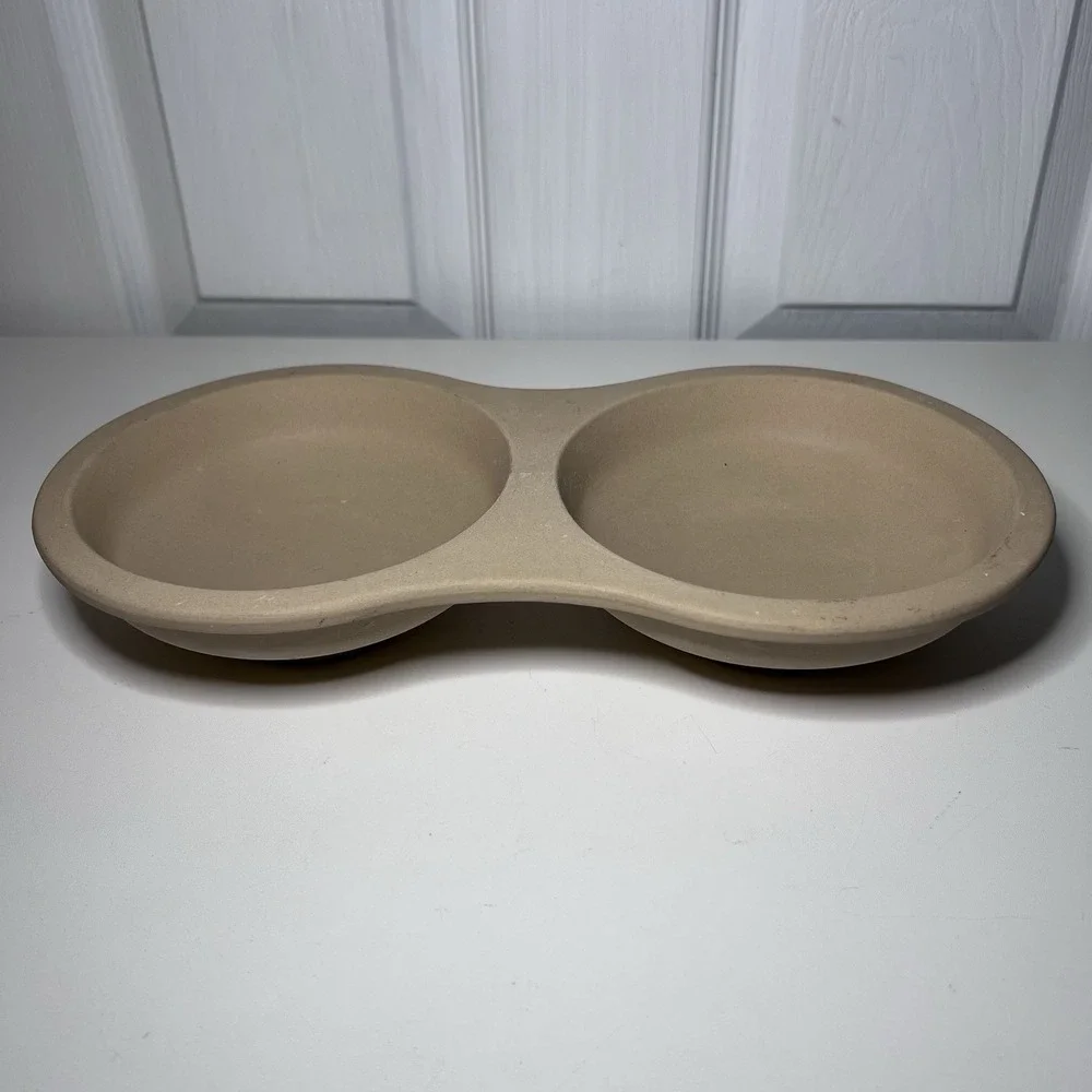Pampered Chef Stoneware Microwave Double‎ Egg Cooker
